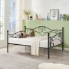 Twin size Classic Heavy Duty Steel Daybed Frame in Black Metal Finish