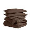 Twin size Down Alternative Comforter Set in Chocolate Brown Color