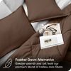 Twin size Down Alternative Comforter Set in Chocolate Brown Color