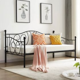 Twin size French Country Style Black Metal Day Bed Frame