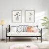 Twin size French Country Style Black Metal Day Bed Frame