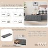 Dark Grey Linen Upholstered Bedroom Living Room Entryway Storage Bench Ottoman