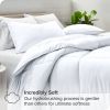 Twin/Twin XL size Super Soft Microfiber Down Alternative Comforter Set White