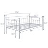 Twin size Farmhouse Daybed Frame in White Metal Finish