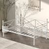 Twin size Heavy Duty Metal Daybed Frame in Classic White Finish